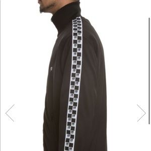 10 Deep The Checkered Flag Track Jacket in black & white